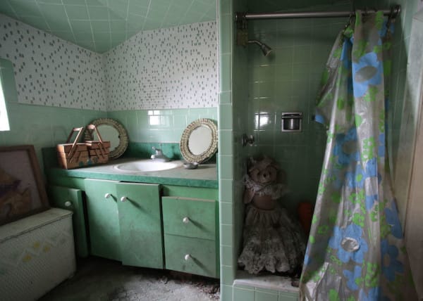 The scaled to size bathroom and full working shower  in the Brick Midget House in Brick, NJ  4/30/15 (William Perlman | NJ Advance Media for NJ.com)